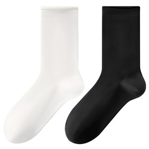 Mulberry silk socks for women spring and summer thin mid-tube socks 2026 new hot style women's breathable white confinement socks