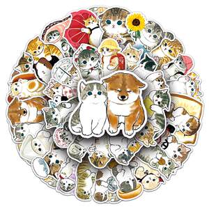 
100 hand-painted kittens, children, cute animals, cartoon graffiti decorations, car luggage, refrigerators, laptops, mobile phones, tablets, guitar helmets, PVC waterproof self-adhesive stickers