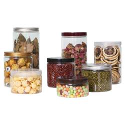 Transparent lid packaging jar snack box pet plastic bottle