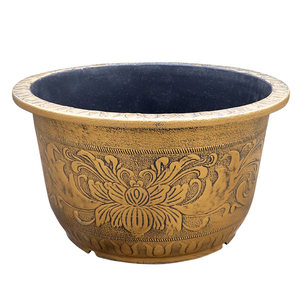 Extra -large plastic flower pot resin thickened durable large -caliber Outdoor balcony garden planting fruit tree iron water lilies clear warehouse