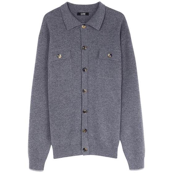 
GOBI Gobi Autumn and Winter Relaxed Loose-Breasted Pure Cashmere Men's Cardigan Knitted Sweater Jacket MK202