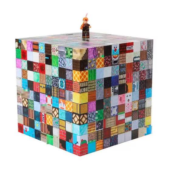 My world magnetic block magnetic suction MC surrounding iron absorbing stone magnets buckle toys boys and children children's puzzle assembly