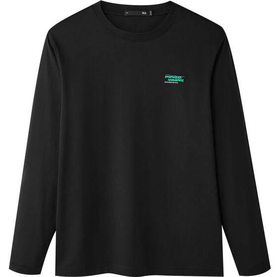 
HLA/Heilan House POWER YOUNG series long-sleeved T-shirt 26 spring and summer new round neck printed bottoming shirt for men