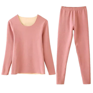 Thermal underwear for women, velvet suit, plus velvet thickened autumn and winter autumn clothes, autumn pants, women's base shirt, double-sided heating
