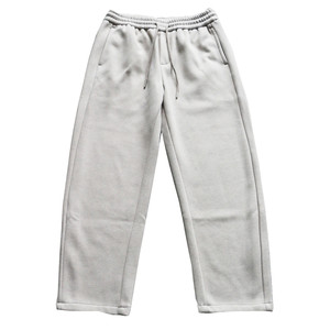 
Winter American casual high-end handsome plus velvet thickened knitted sweatpants men's straight loose drawstring versatile trousers