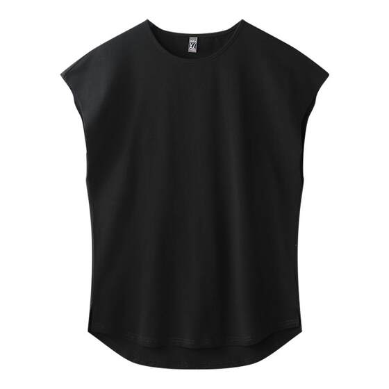 
Sports fitness vest men's waistcoat outer wear loose running trend sleeveless t-shirt pure cotton broad shoulder vest summer