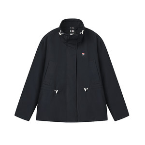 
FILA Official Women's Cotton Clothes 2026 Spring New Fashion Casual Loose Waist Warm Stand Collar Jacket