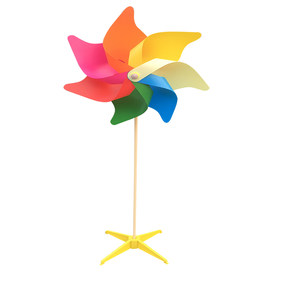 
Large windmill children's toy with seat small windmill colorful large windmill outdoor shooting decorative windmill festival plastic windmill