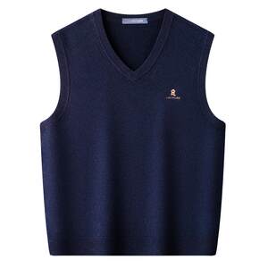 
[100% wool/warm and thickened] Mengtegui winter pure wool vest men's V-neck vest sweater vest vest vest vest vest vest vest vest vest vest vest J