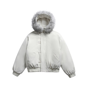 
Men's American style hooded large fur collar style overcomes men's winter mountain sculpture work clothes cotton clothes couples cotton coat thick coat trend