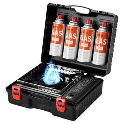 Cylinder furnace outdoor stove cooker portable magnetic gas stove hot pot gas tank stove gas stove full set