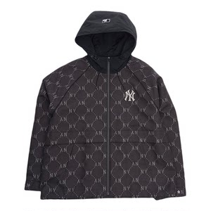 
MLB26 Summer Men and Women Couple Casual Sports Diamond Presbyopia Hooded Splicing Jacket Jacket Windproof Coat WJM01