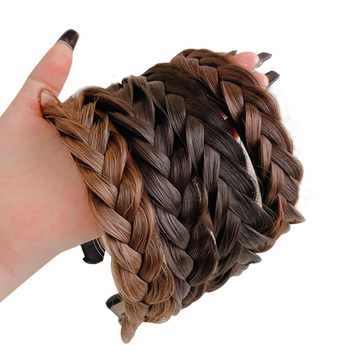 Fish bone braid wig hair hoop all -in -one twist braid
