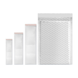 Thickened white pearlescent film bubble envelope bag waterproof and shockproof foam bag clothing book express packaging bag