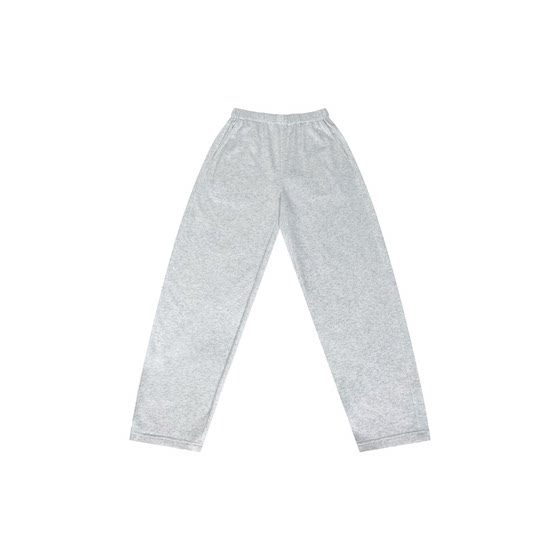 
NANBEIBEI Gray Loose Straight Sweatpants Women's Spring Relaxed Lazy Style Casual Sports Pants