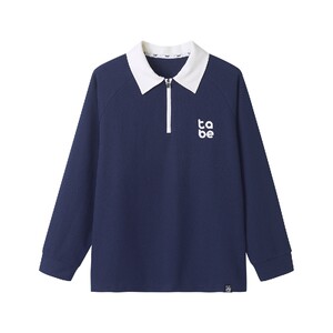 [College Style POLO Shirt] Pig Tony Boy Fat Children's Polo Shirt Long Sleeve T-shirt Medium Big Children's Autumn Top