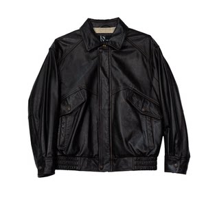 
Te Shu Mong Kok Hong Kong style genuine leather jacket cowhide retro tea core jacket down jacket thickened men's autumn and winter jacket