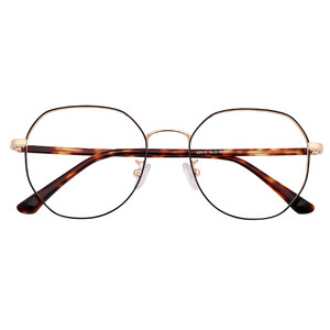 Myopia glasses for women, Korean version, trendy men can be equipped with degree internet famous large round face, plain face, and anti blue light frame