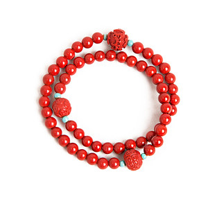 
Lingdan Zhen cinnabar high content flagship store original ore natural red cinnabar bracelet bracelet next year bracelet men and women