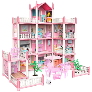 
2025 new children's castle princess doll set girl toys