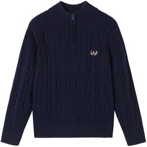 
Navigare Italian small sailing boy's sweater 2025 spring, autumn and winter children's style half-zip sweater