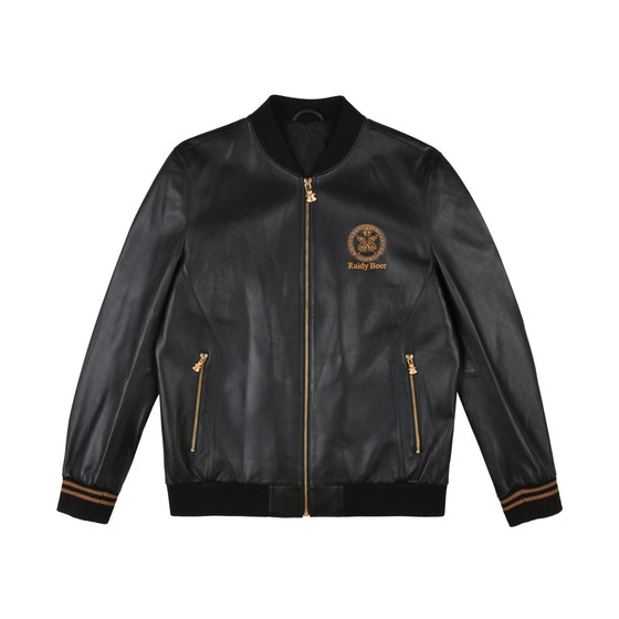 
[Sheep Leather] Raidy Boer/Redy Boer Men's Embroidered Double-Headed Eagle Leather Jacket 2002-70