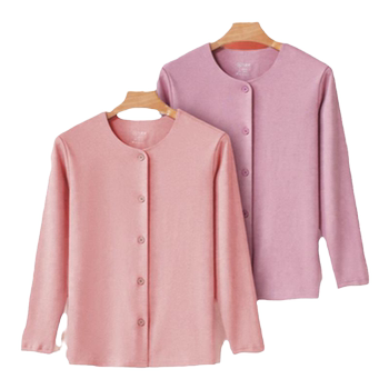 Middle -aged and elderly cardigan outer cotton cotton thickened warm underwear suits Mom autumn clothes autumn pants round leader shirt
