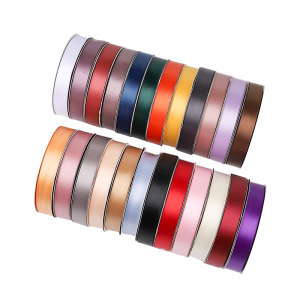 
2.5cm solid color polyester ribbon bouquet gift gift bow ribbon ribbon handmade DIY flower shop supplies