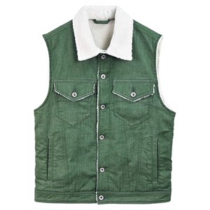 
One-of-a-kind men's winter lapel plus velvet cotton vest, trendy, handsome, warm, casual, solid color vest, new style