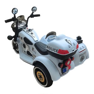 
Children's electric motorcycle police car baby tricycle kids large double seat can be used to charge toy children's car