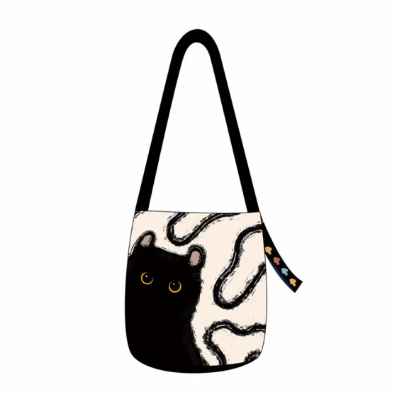 
Ni Rui new bag female cute cat bucket bag shoulder bag crossbody bag portable niche commuter bag gift Z6