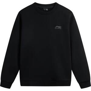 Li Ning sweatshirt men's spring official couple round neck pullover black top loose long-sleeved sportswear for women