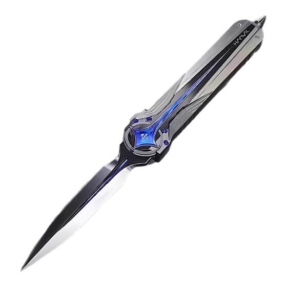 
Polaris Butterfly Knife Delta Operation Peripheral Unedged Alloy Large Telescopic Toy Model Mercy Shadow Front