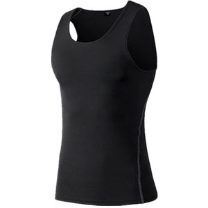 Sports vest, elastic tight fitting T-shirt, close fitting base sweatshirt, hurdle running, sweat absorption, breathability, and quick drying fitness suit for men