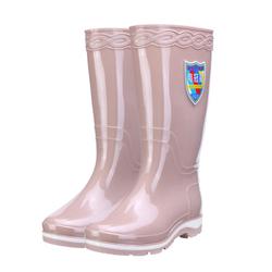 High-tube Rain Boots Women's Fashion Outerwear Non-slip Waterproof Thick-soled Rubber Shoes Catch The Sea Adult Long Style Plus Velvet Soft-soled Rain Boots