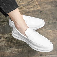 Расширенные белые свадебные туфли для отдыха для кожаной обуви, изысканный стиль