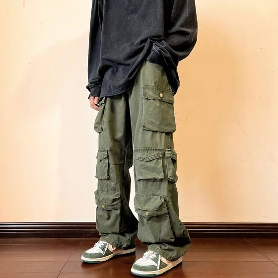 Cargo Pants Multi-Pocket Overalls Harajuku Men's Retro Loose