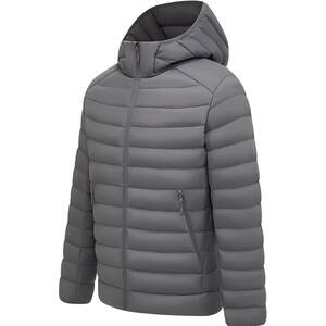 
[Goose Down] Bosideng 26 spring new men's hooded short lightweight down jacket outdoor simple rib strips