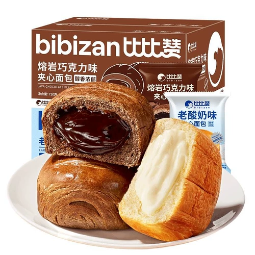 比比赞 Шоколадное со вкусом йогуртовое сэндвич -хлеб