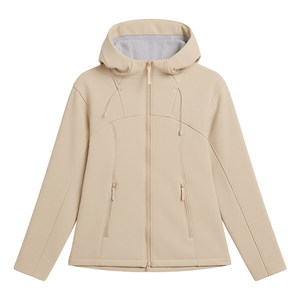 
tea beauty thin velvet short soft shell jacket for women outdoor autumn and winter windproof sports jacket windbreaker coat for women