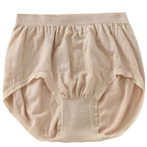
Comfortable one-piece seamless old-fashioned fat girl fat girl cotton large size high waist middle-aged and elderly mother's panties