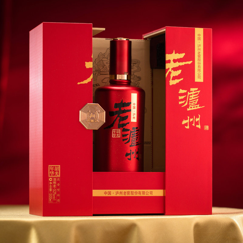 泸州老窖 老泸州 韶光年华 52度浓香型白酒 500mL*6瓶礼盒装 88VIP会员折后¥365包邮 赠3个礼袋 淘金币可抵扣¥10