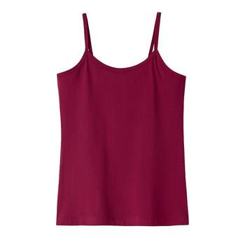 Pure cotton camisole in the suit with small vests bottoming out and outside
