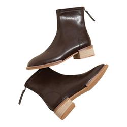 You Are Like Wen Yang●thick-heeled Elastic Slim Boots For Women New Square-toe Boots Short Boots For Women