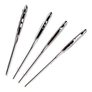 Hand-sewn quilt with thick large hole needle and packed shoes