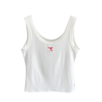 
[Square-collar embroidery style] Pure erotic vest small suspender strap