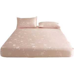 
Class A antibacterial satin fitted sheet for all seasons, all-inclusive Tencel jacquard bedspread, three-piece set, mattress dustproof protective cover