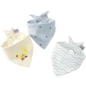 
Tongtai baby saliva towel pure cotton baby triangle towel anti-vomiting neck bib pad towel boys and girls breathable bib