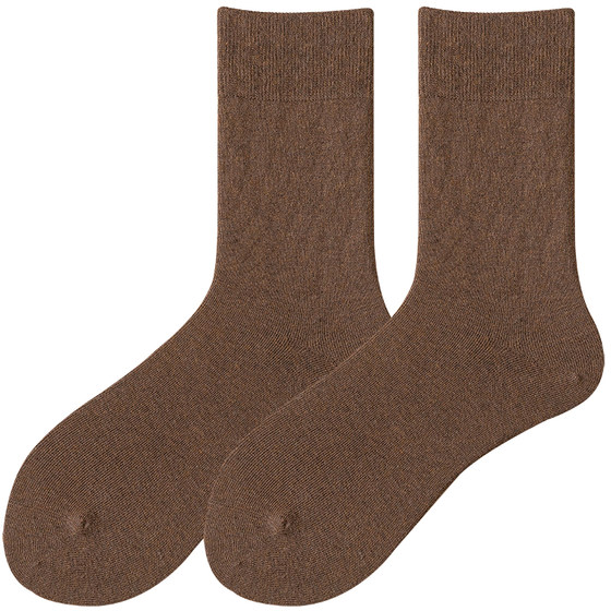 
Socks Women's Mid-calf Socks Autumn and Winter Pure Cotton Japanese Solid Color Spring and Autumn Style Cotton Long and High Black Ladies' Stockings