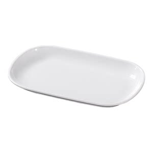 
High-end melamine tableware restaurant special dish rice roll plate catering commercial imitation porcelain plastic barbecue white plate
